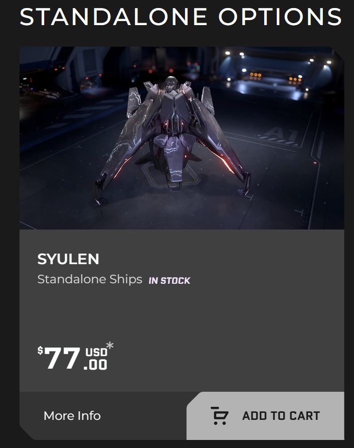 Gatac Syulen 購入価格 - StarCitizen 公式ストア