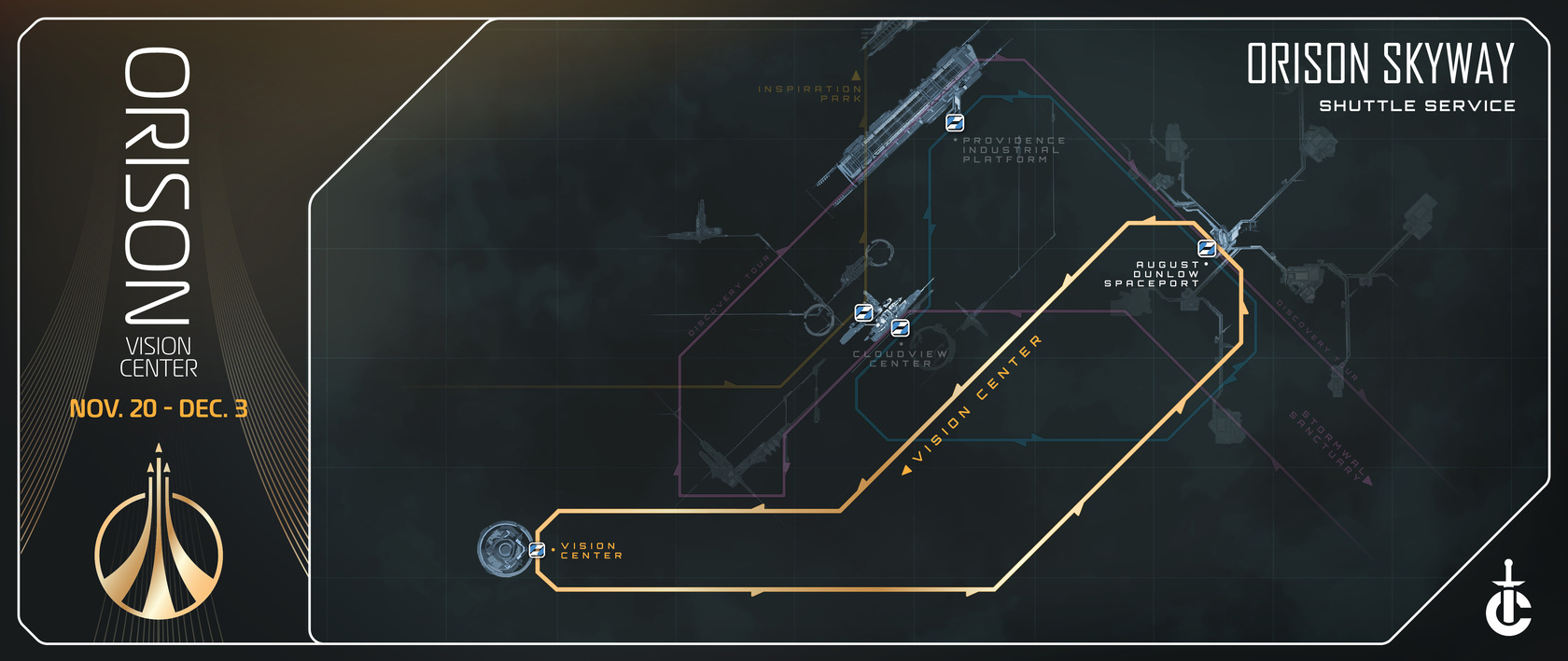 OrisonでのIAE会場までの地図