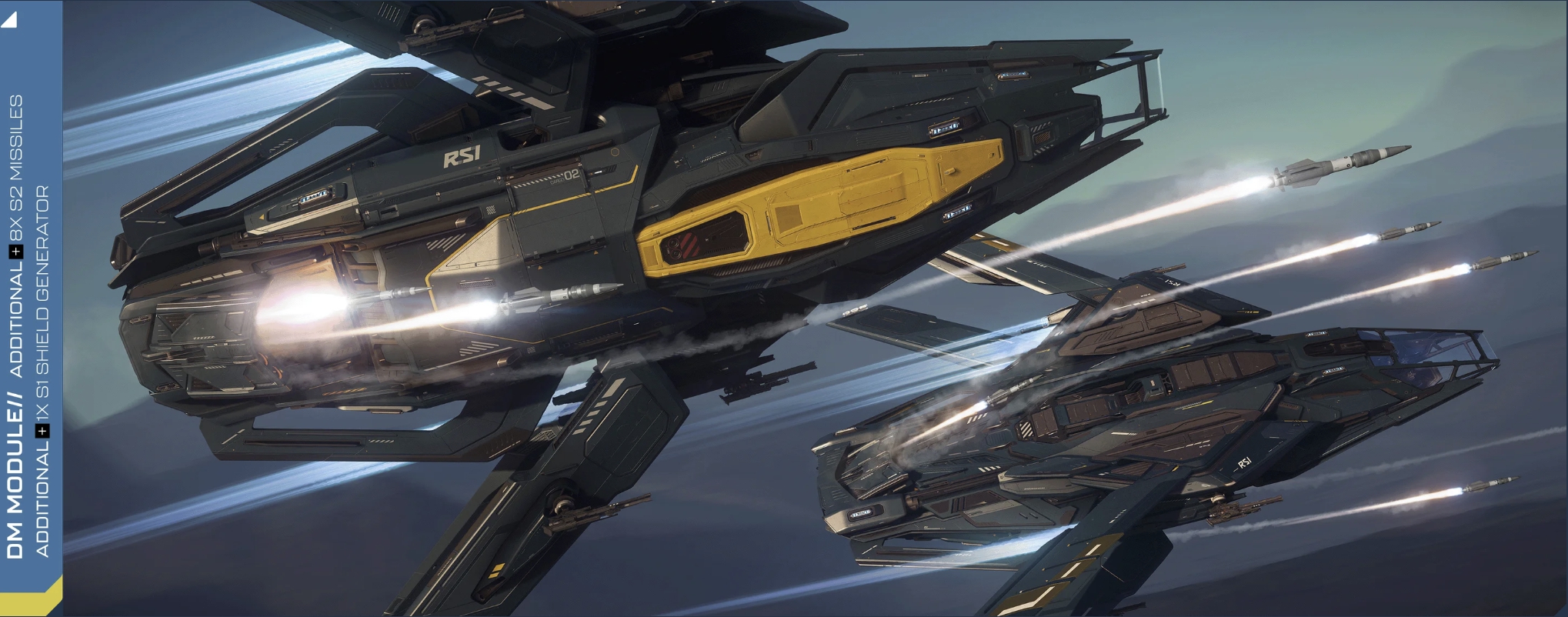 Aurora Mk II がミサイルを発射している様子