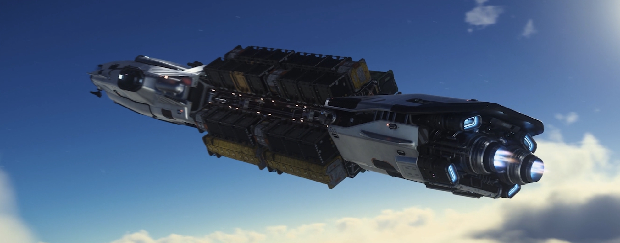 Hull B 積載飛行中