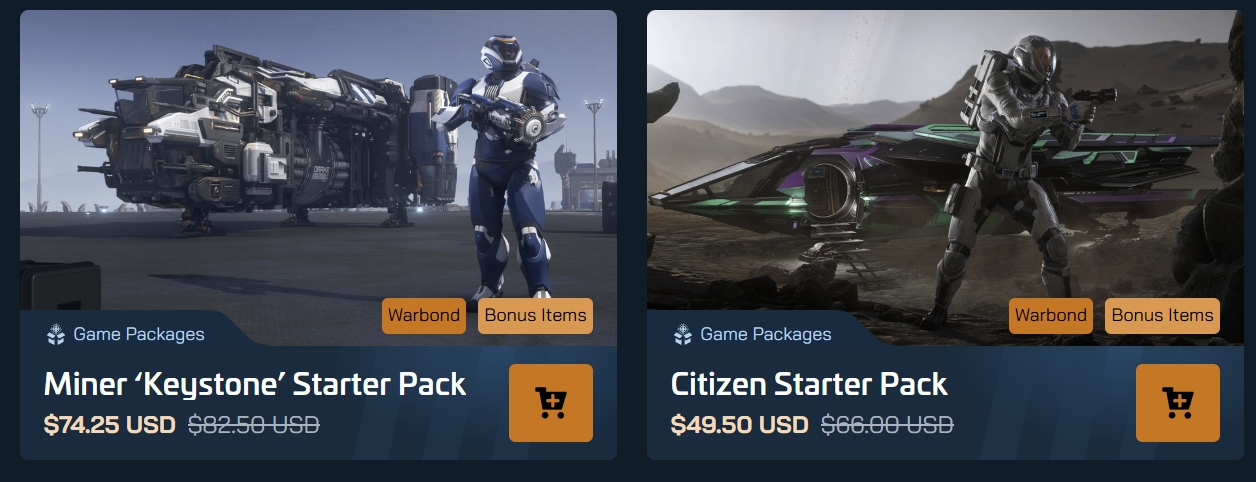 Citizen Starter PackとMiner Keystone Starter Packの画像